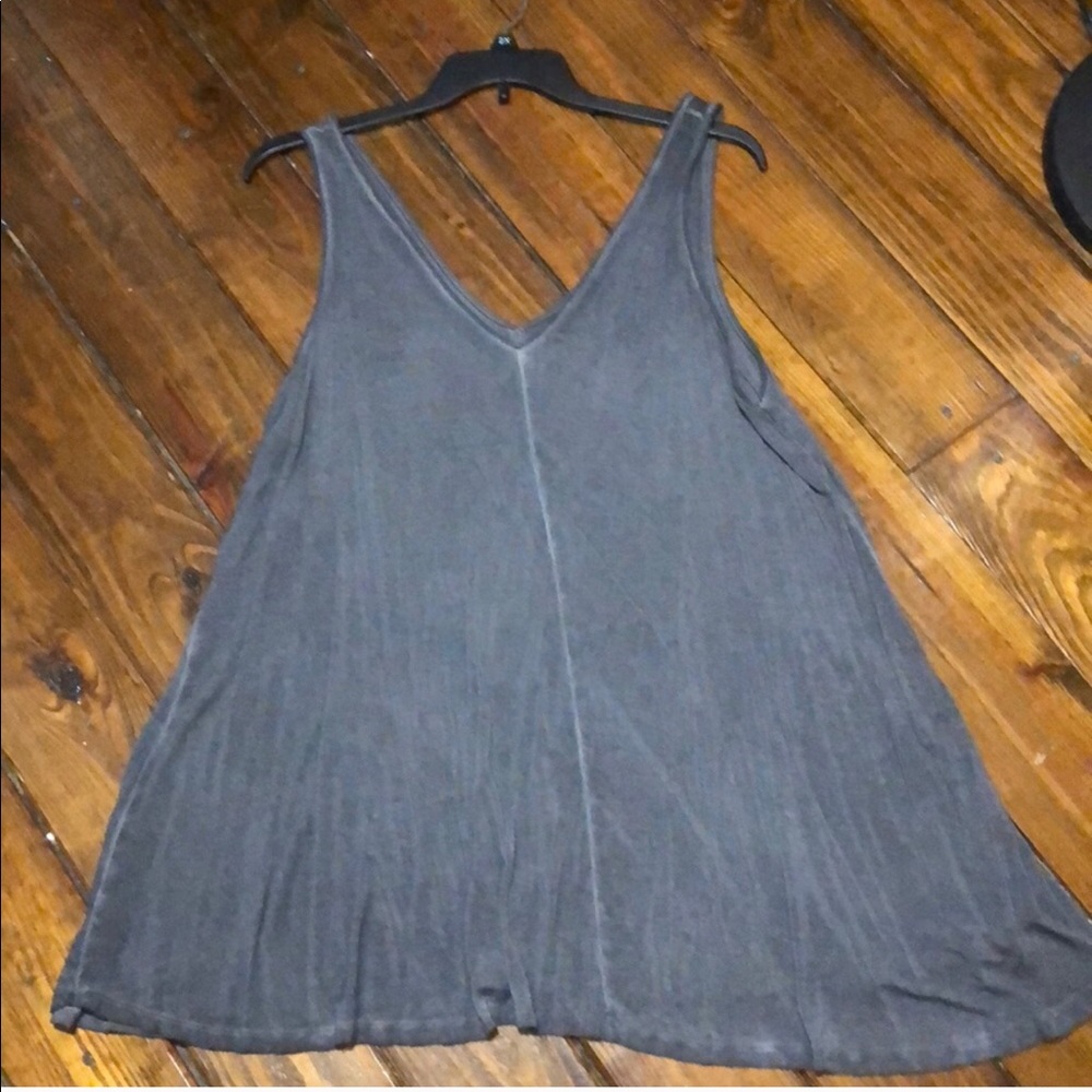 Gray trapeze dress/swim suit cover up